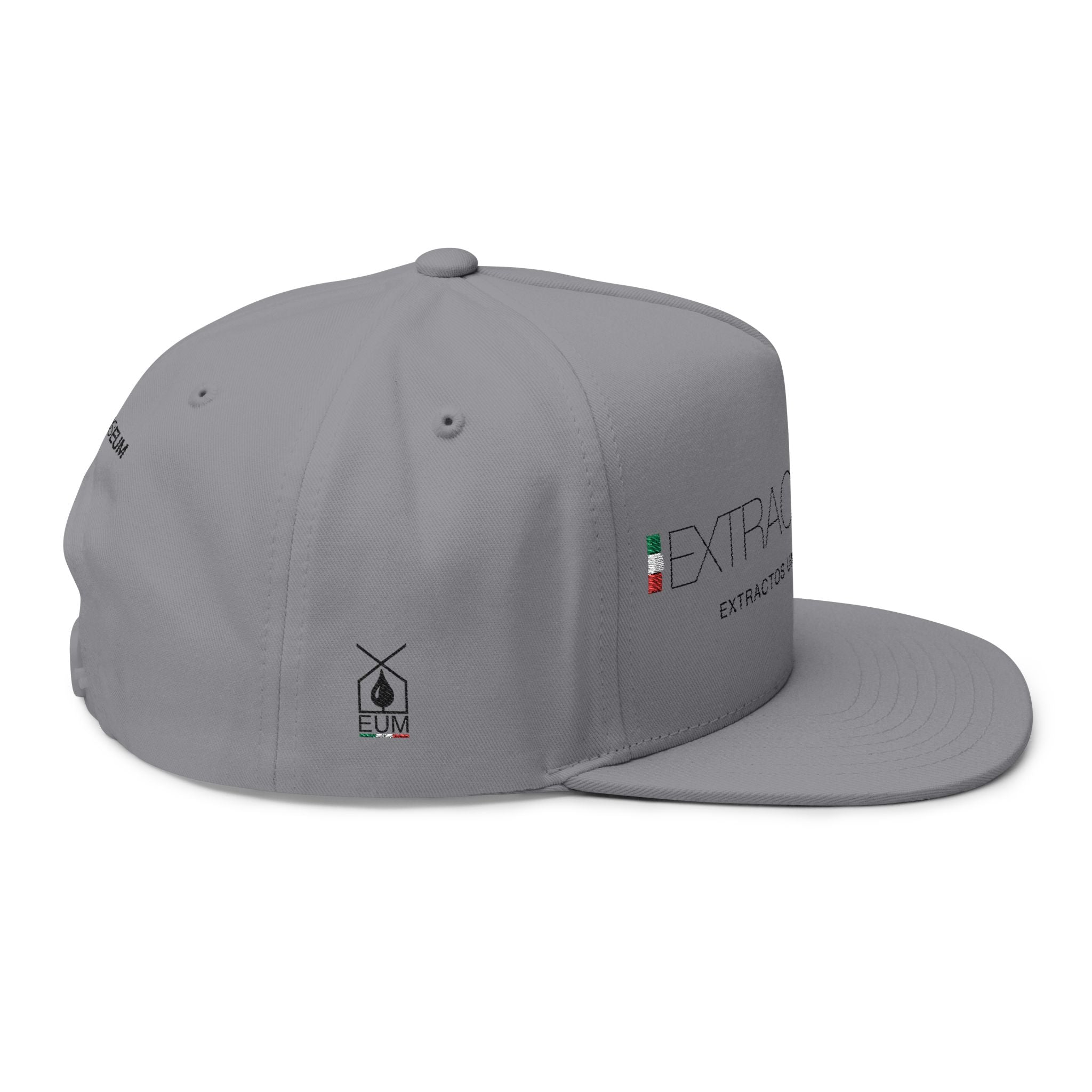 Gorra plana con visera bordada y elegante - Extractos EUM